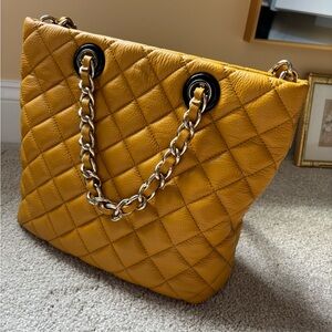 Kate Spade Mustard Quilted Shoulder Bag